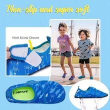 HIITAVE Zapatos de Agua para niños Antideslizantes para Nadar Descalzo Secado rápido Calcetines de Piscina para niños y niñas - TpSkyShark - Ver 5
