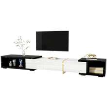 Television Stands & Entertainment Centers - Black,Marble,White - View 1