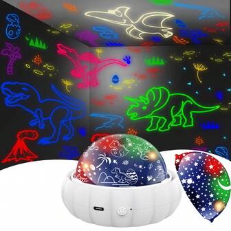 2-In-1 Star Projector Night Light, 360° Rotating Night Light Star Projector, Bedroom Room Light, Moon, Stars And Unicorn Galaxy Projector, Color Changing, Christmas Lights, Halloween Gift For Best Friend, Children's Room Ceiling Decoration