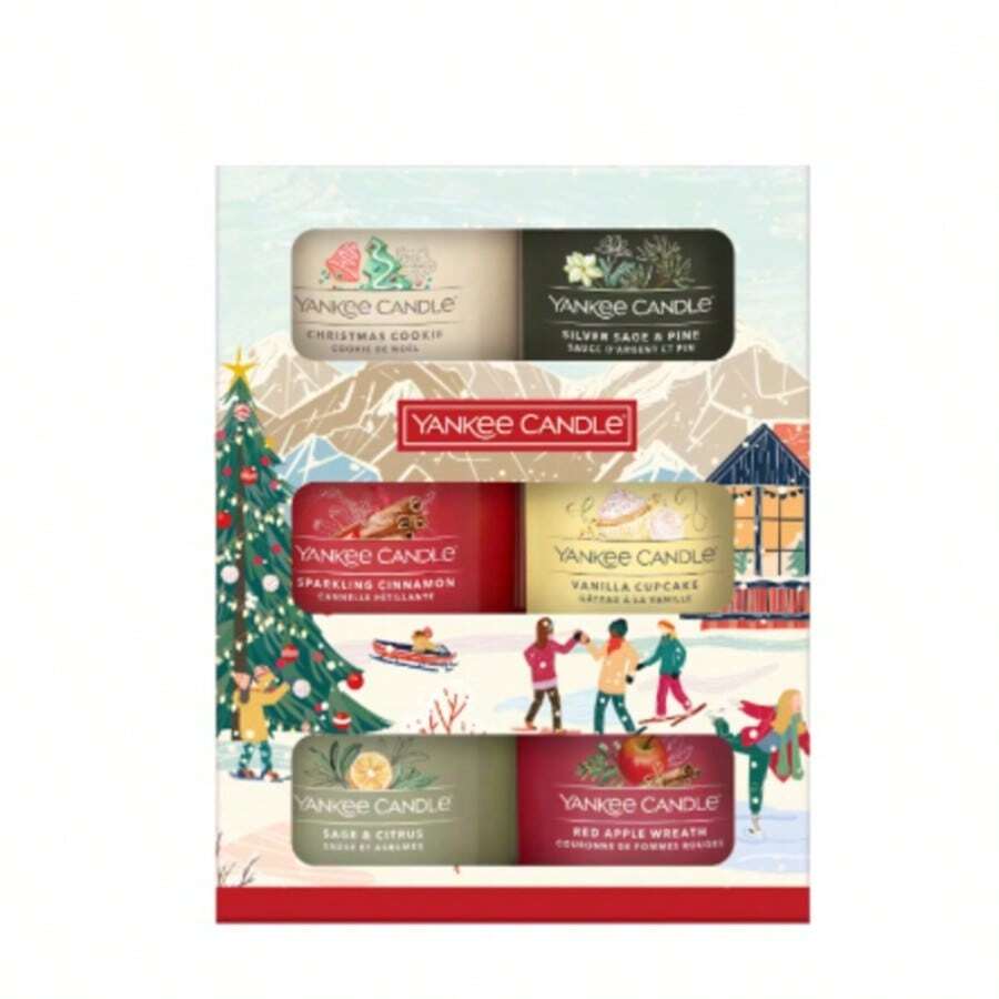 Yankee Candle - 6 Mini Filled Votive Festive Gift Set - Multi Scents - View 1