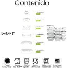 , Contenedores para Alimentos, Juego de Recipientes Hermeticos con Tapa, De Plastico, Etiquetas de Pizarrn y Marcador, Organizacin y Almacenamiento de Cocina 24 Contenedores - 12 Contenedores - Ver 4