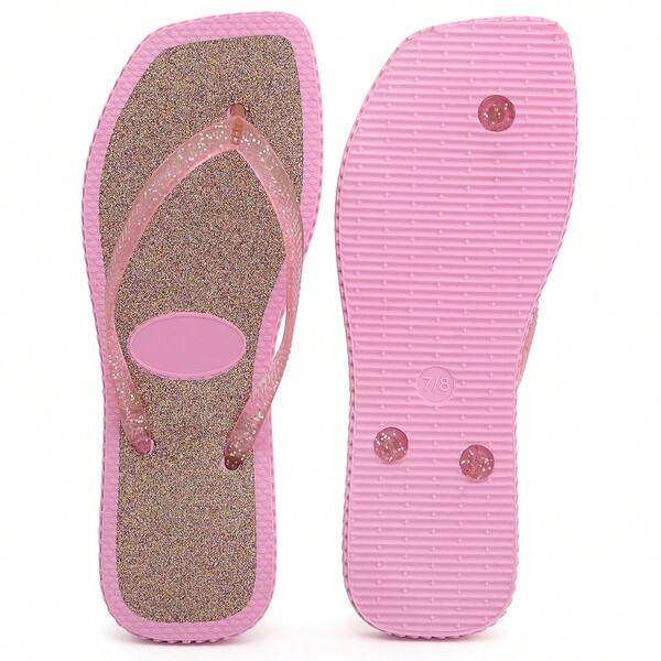 Chinelo H-V Feminino Rasteira Brilhante Sandália Rasteirinha Lançamento!