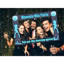 You Are The  Party Photo Booth Props You Are The  Party Supplies Mamma Mia Party Decoration Disco Party Photo Booth Props - 銀藍粉黃 - 查看 7