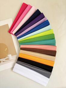 8-Pack Random Style Non-Slip Headbands - Women's Fashion Sports Headbands, Soft Fabric Elastic Headbands, Suitable For Exercise, Yoga, And Running Women's Hair Accessories