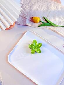 6 Colorful Electroplated Plumeria-Shaped Hair Clips, Hair Claw, Fresh And Sweet Style, Fashionable Hair Accessories For Girls, Versatile Fashion Hair Clutch - 6pcs - View 7