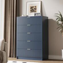 BVFUKA 5 Drawer Dresser, 32 Inch Wide Chest With Gold Handles For Bedroom Living Room Office - Navy Blue - View 6