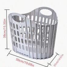 1 Piece Modern Foldable Laundry Basket - Portable, Wall-Mounted, Removable, Multifunctional And Space-Saving Clothes Organizer, Two Sizes Available, Durable PP Square Laundry Basket, Storage For Home And Bathroom, Foldable Laundry Basket. Back To School - Multicolor - View 16