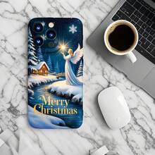 1PC Phone Case ,  Merry Christmas Snowy Night Fairy , Stylish Phone Case, Phone Decoration, All-around Lens Protection, Creative Small Gift, Funny Gift for Boys and Girls - Schwarz - Übersicht 5