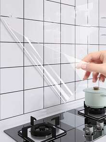 Kitchen Oil-Proof Stickers, Non-Adhesive Electrostatic Stove, Range Hood, Tile Wall Stickers, Transparent Anti-Mold, Oil-Proof And High-Temperature Resistant Wallpaper - Multicolor - View 5