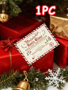 1/3/5pcs, Official Letter From Santa Claus, Nice List Certificate Bundle, North Pole Mail, Christmas Eve Box, DIY Xmas Decor & Gifting, Unique Personalized Christmas Gift Idea, Xmas Wish, Holiday Gift For Her, Unique Xmas Gift For Family & Friends, Festive Writing Paper. - Multicolor (Christmas Style) - View 12