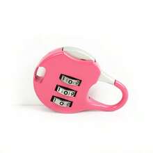 1pc Zinc Alloy Travel Padlock, Luggage Password Lock, Gold Zinc Alloy Travel Padlock, Gym Lock