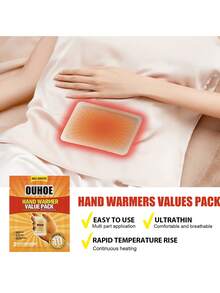 10/20/30/40片装 OUHOE 暖手贴套装 即时保暖身体和手部贴片 防寒保暖自发热暖手贴片 保温，情人节、小狗、嘉年华、派对装饰