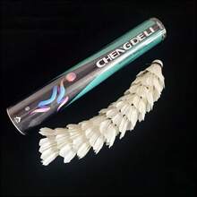 Set de 12 volantes de bádminton de alta tensión, duraderos y resistentes al viento, adecuados para jugadores avanzados, pueden soportar frecuentes intercambios sin necesidad de reemplazo frecuente