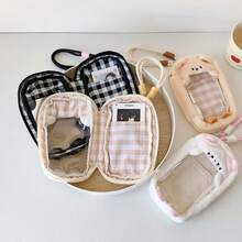 15厘米柔软毛绒卡通可爱婴儿车防尘罩袋，棉质娃娃收纳袋