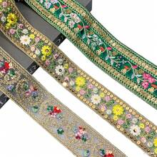 1/5 Yard Vintage Embroidered Lace Trim, Bohemian Style Lace Edging With Delicate Floral And Geometric Patterns, Suitable For Sewing, Bags, Home Decor - Durable Lace Trim For Crafting And Decorating Christmas Gifts, Frames, DIY Princess Canopy - Multicolor - View 6