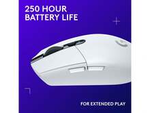 Logitech G305 LIGHTSPEED Wireless Gaming Mouse, Hero 12K Sensor, 12,000 DPI, Lightweight, 6 Programmable Buttons, 250h Battery Life, On-Board Memory, PC/Mac - White - 白色 - 查看 4