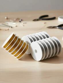 Bisutería Alambre De acero plastificado para bisuteria - Dorado - Ver 4