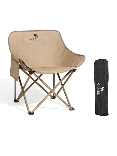 CAMEL CROWN Outdoor Camping Chair, Folding Chair For Outdoor Picnics, Sketching, Beach Fishing, Camping, Moon Chair, Equipment And Supplies.