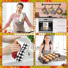 PotholdersLeinuosen Juego de 6 piezas de cocina de Acción de Gracias con 2 toallas de cocina para coche 2 soportes para ollas de coche y 2 guantes para horno de coche para Acción de Gracias cocina regalos yPotholders - Carro - Ver 6