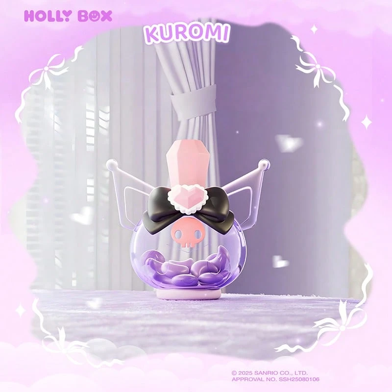 三丽鸥家族闪亮心情系列香氛摆件 - 可爱Hello Kitty/肉桂狗/美乐蒂装饰摆件，可爱香氛小饰品，闪亮亚克力PVC饰品，适合儿童、成人及三丽鸥粉丝的收藏礼物，家居桌面摆件 - 彩色 - 查看 1