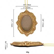 Resin Mini Photo Frame Wall Hanging Decor Accessories, DIY Photo Display Frame For Living Room, Wedding, Party, Holiday, Gift, With Hanging Rope And Backing Board