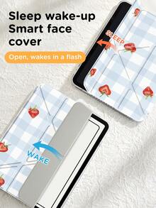 粉色嘴唇印花蝴蝶结图案保护套，兼容 iPad 10 代、iPad 10.2 英寸/iPad Mini 6 英寸/iPad Mini 7/9.7 英寸、Galaxy Tab A9 Plus，3+Y 可折叠防弯折，内置 Pencil 插槽，适用于 2022 年发布的 Kindle（11 代），加固硅胶边角，自动唤醒/睡眠功能，完美日常保护，情人节、圣诞节和春季浪漫礼物之选，时尚简约图案。 - 彩色 - 查看 4