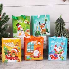 DKIMOBER 20Pcs Small Christmas Gift Bags Mini Christmas Paper Bags With Tags And Ribbon Handle Assorted For Xmas Holiday Wrapping Gifts And Xmas Party. - 如圖 - 查看 4