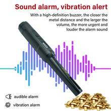 防水金属探测器，带液晶显示屏，三种模式，手持式精准定位器，塑料材质，不含电池 - 彩色 - 查看 3