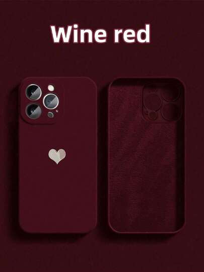 军用级防震防指纹硅胶手机壳，可DIY锡箔纸爱心装饰，兼容苹果17 Air/17 Pro/17 Pro Max、16、15、14、13、12 Pro Max、三星S23 Ultra、红米Note 11和OPPO手机。适合冬季和圣诞节使用。