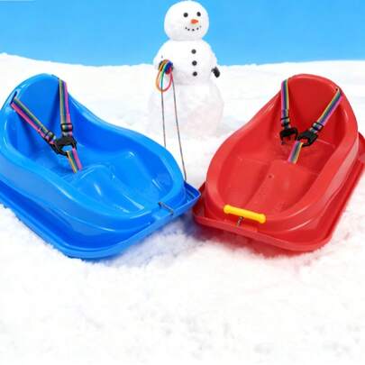 Trineo de invierno para exteriores de 70*49cm - Color aleatorio enviado. Herramienta de deslizamiento de esquí y en la nieve.