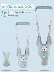 Four Seasons Portable Breathable Baby Walker, Baby Learning Walking Harness, With Waist Protection And Anti-Pull Rope - Mint Green - View 3