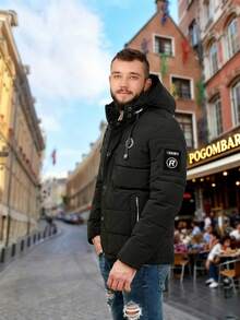 Chaqueta gruesa de invierno para hombre - Negro - Ver 3