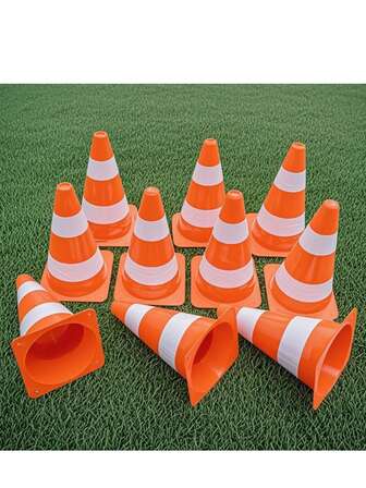10个23厘米足球标志反光路锥，交通锥