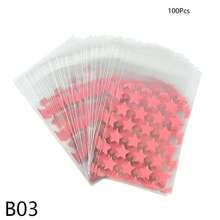100Pcs Gold Sliver Pink Star Transparent OPP Self-Adhesive Bag Gift Packaging Bags Plastic Jewelry Candy Packaging - Multicolor - View 13