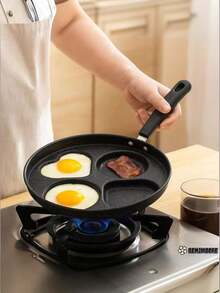 Multi-Function Non-Stick Frying Pan, Suitable For Steak, Eggs, Waffles, Ideal For Home Kitchen, Breakfast, Easy To Clean Mini Frying Pan, Practical Design For Quick Cooking And Shaping Various Egg Styles - Multicolor - View 6