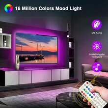 3ft-100ft Led Lights For Bedroom, Music Sync Color Changing Strip Lights With 44Key Remote And App Control,With Timing Function, Led Strip Lights Suitable For Room Home Decor, Wedding, Party, Holiday Atmosphere Decoration,Holiday Gifts - Nhiều màu - Xem 5