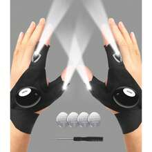 LED Illuminated Fishing Gloves For Emergency Repair, Night Fishing Lighting Gloves, Finger Lights Gloves - Multicolor - View 17