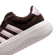 Adidas Tênis Plataforma Grand Court Feminino, Confortável e Durável para Esportes Diários e Uso Casual, KI5137 - Jade Branco/Rosa Claro/Marrom - Visão 8