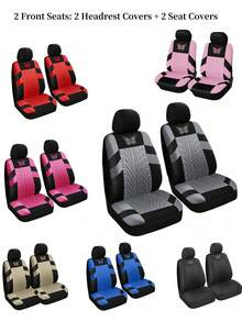 13pcs Universal Car Seat Covers Set (Butterfly Pattern), Fit For SUV, Truck, 7-Seat Vehicles | 9pcs (5-Seat) + 4pcs (2-Seat) Configuration | With Airbag Compatibility, Non-Slip Polyester Fabric - one-size - View 9
