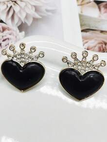 2 pezzi Accessori di lusso per lacci delle scarpe: ciondolo con corona ad ali colorate in ABS, fibbia con strass a forma di cuore, molletta decorativa con perla artificiale rimovibile, adatti per sneaker, stivali, Natale, Ognissanti, San Valentino, compleanni, feste (scarpe non incluse) - Multicolore - Visualizzare 10