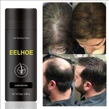 28g,Hair Fiber Powder, Dense Hair On The Top Of The Head, Hair Seams, Sparse Hairline, Receding Filling Powder, Covering Sparse, Plump And Fluffy - 深棕色 - 查看 1