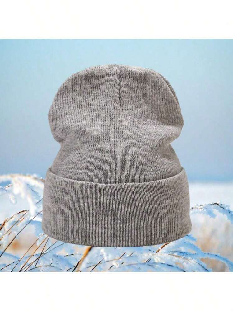 Winter Warm Knitted Hat For Kids & Teens, Cute Knit Beanie, Outdoor Windproof Cap, Customizable With Photo Or Logo - A - View 12