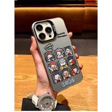 Anime Phone Case For  17/14/15 Pro/Max, Cute Cartoon Basketball Character Protective Cover - Blanco - Ver 7