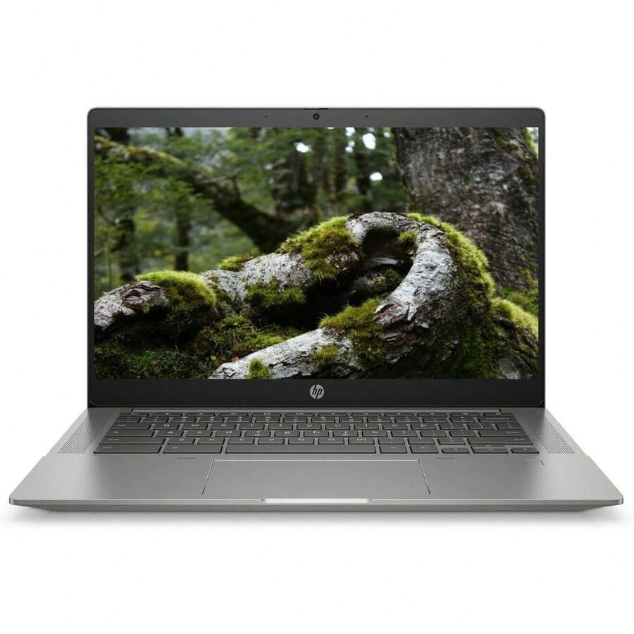 HP 14 Inch (1920x1080) FHD Chromebook, AMD Ryzen 3 - 3050C Processor, 4GB DDR4 RAM - 128GB SSD, Chrome OS - Mineral Silver (14b-Na0010wm) - 銀色 - 查看 1
