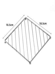 Estera de hierro resistente al calor para encimera de cocina, mesa de comedor, cazuela, olla, posavasos y plato - Plateado - Ver 4