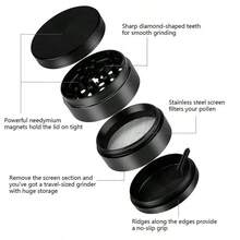 Manual Grinder -4-Layer Large Capacity Grinder, No Need For Electricity, Suitable For Home, Office, And Travel - Durable Zinc Alloy Structure - Suitable For Coffee, Spices, Herbs - Compact Design For Easy Storage - 1PCS - 查看 4