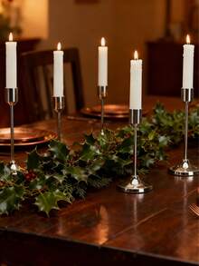 3pcs Set Elegant Metal Candle Holders, Candle Stand For Wedding Table Fireplace, Room Party, Christmas Tabletop Decor - 金屬燭台3件套裝 - 查看 7