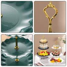Cake Stand Plastic Dessert Stand Cupcake Holder Multi Layer Fruit Tray For Graduation Party Birthday Wedding Dessert Display