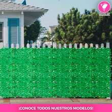 Muro Verde Artificial de 1m x 3m| Alta Realidad y Calidad Premium Planta Barrera Cerca Artificial Enredadera - Verde/Hoja - Ver 5