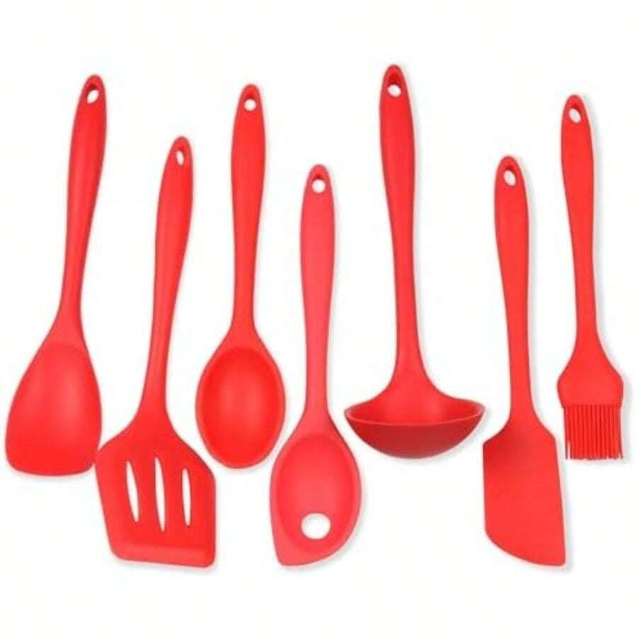 Chef Craft - Juego de silicona (5 piezas), color azul, , , 1(Rojo Juego de 7 piezas) - Tipo 15 - Ver 1